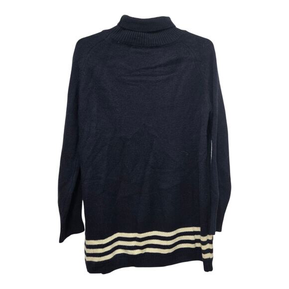 Rokoko Navy Striped Hem Sweater Dress Size Small - Picture 2 of 8